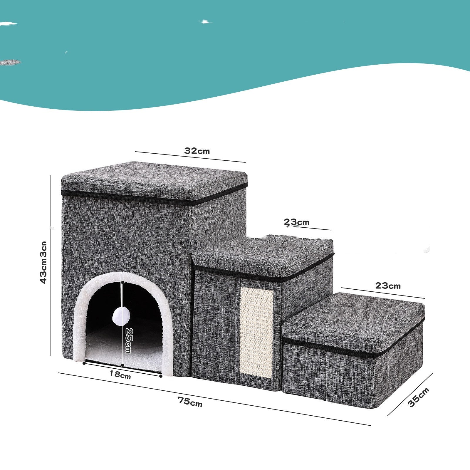 Rutschfeste Hunde und Katzen Sofaleiter