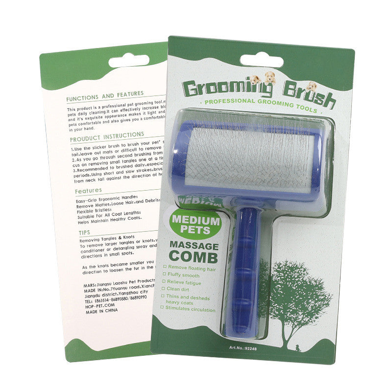 Haustier Nadelkamm Hund gebürsteter gebogener Hundekamm