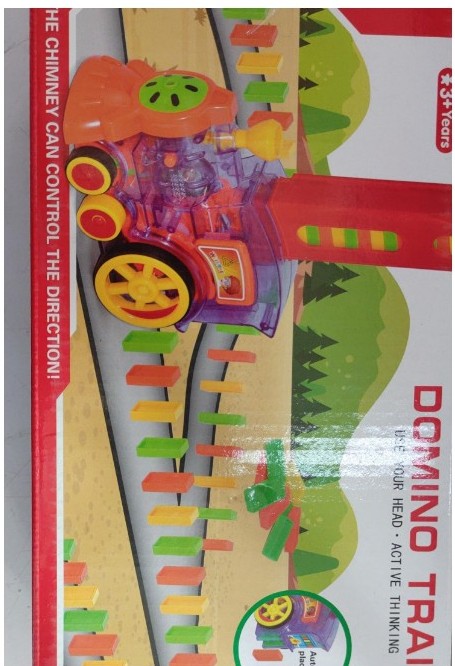 Domino Zug Spielzeug Baby Spielzeug Auto Puzzle Automatische Freigabe Lizenzierung Elektrische Bausteine Zug Spielzeug