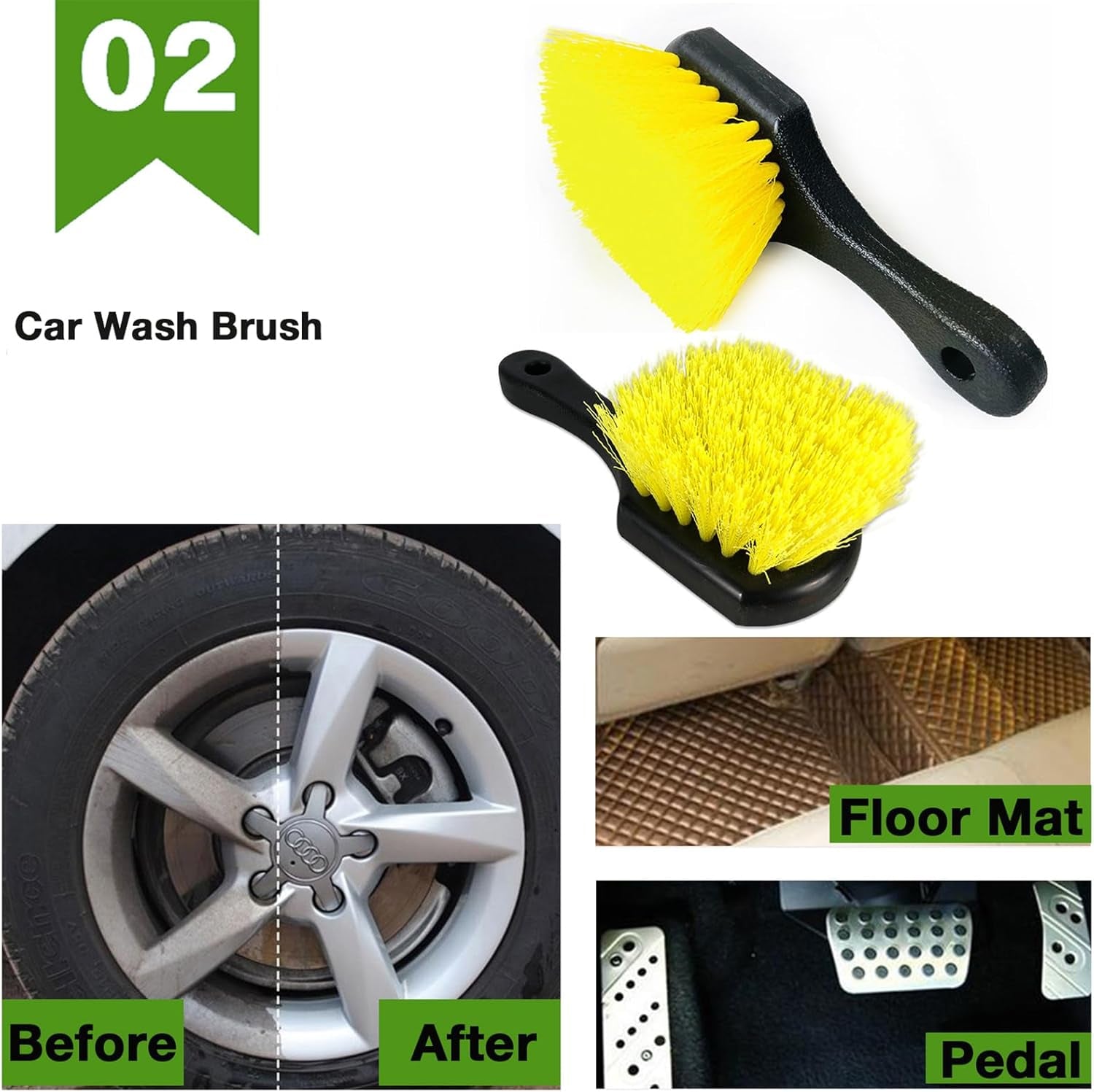 160CM Autowaschbürste Waschbürste Auto Mit Langer Griff, 2 in 1 Mikrofaser Chenille Autowaschmopp Waschhandschuh Reinigungsbürste Für Auto RV Trucks Wohnwagen Wohnmobil