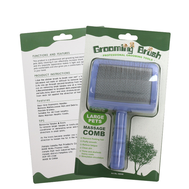 Haustier Nadelkamm Hund gebürsteter gebogener Hundekamm