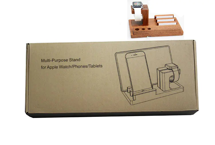 3-in-1 Bambus-Telefonständer & Ladestation aus Holz