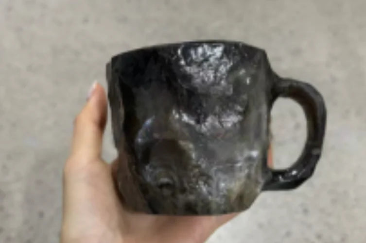 400ml Harz Mineral Kristall Kaffeetassen mit Griffen