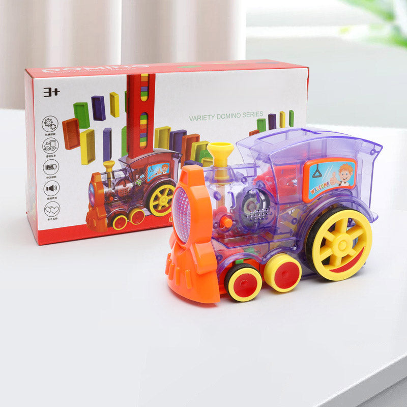 Domino Zug Spielzeug Baby Spielzeug Auto Puzzle Automatische Freigabe Lizenzierung Elektrische Bausteine Zug Spielzeug