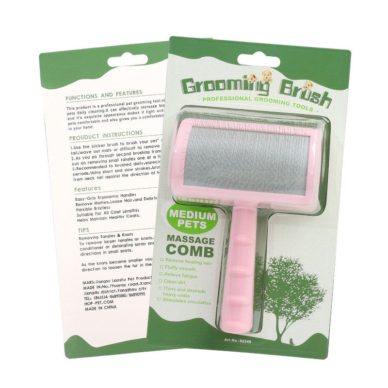 Haustier Nadelkamm Hund gebürsteter gebogener Hundekamm