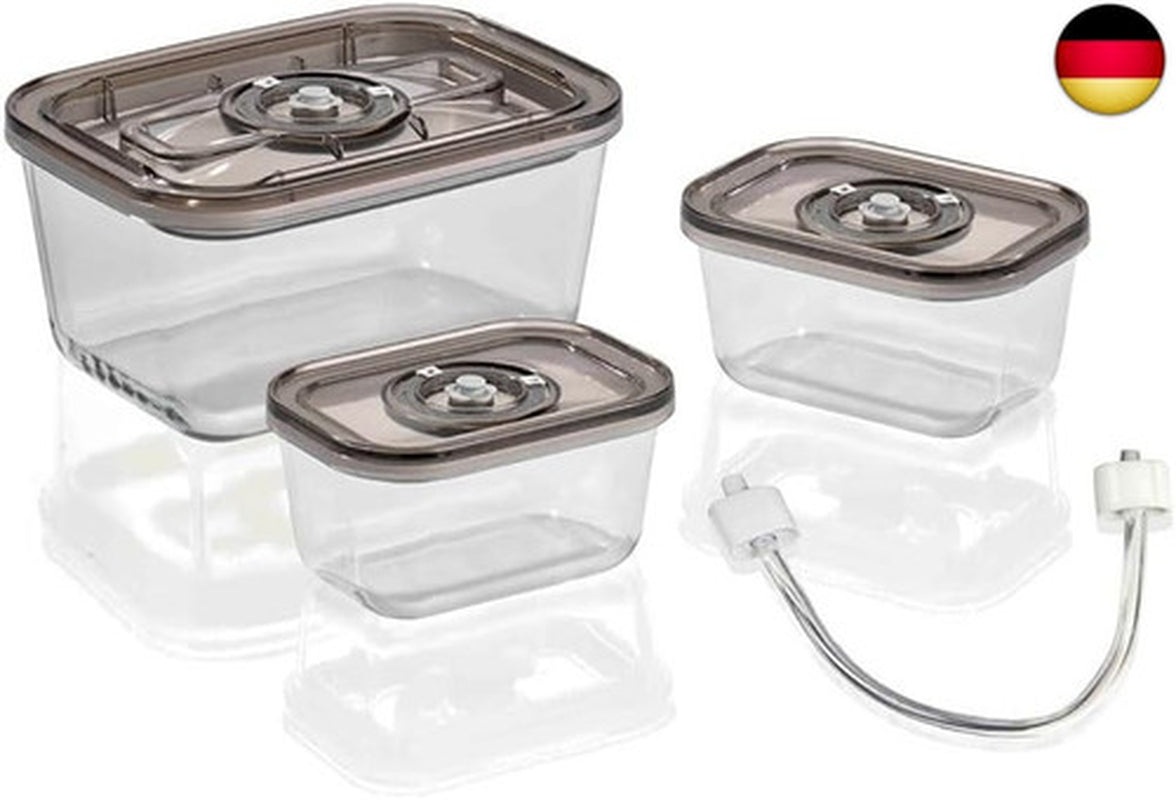CASO Vacuboxx Eco-Set - 3 Vakuumbehälter Aus Borosilikatgla