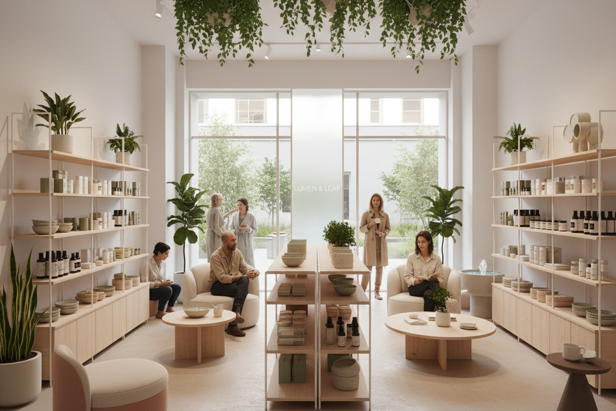 Neuartiger Store freundlich friedlich 